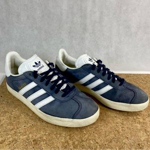 Adidas Gazelle Trainers Low Navy Blue Suede Unisex M 7.5/ W 8.5